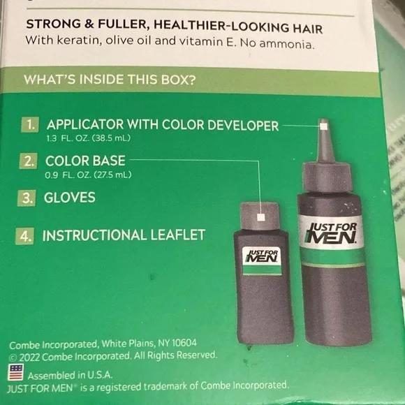 Just for Men SHAMPOO IN COLOR Haircolor with Keratin LIGHT MEDIUM BROWN Lot Of 2 - Picture 4 of 5